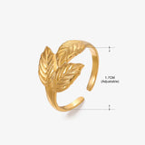 Anillo de acero inoxidable con forma de moda retro para mujer