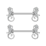 Fashion Zircon Adhesive Nail Piercing Jewelry - Lootquake