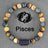 Twelve Constellations Bracelets Natural Stone Pendant Planet Birthday Gift - Lootquake