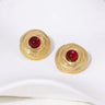 Pendientes de acero inoxidable de temperamento simple con baño de oro de 18 quilates que no se decoloran