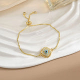Simple Rotatable Flower Color-preserving Pure Copper Gold-plated Bracelet - Lootquake