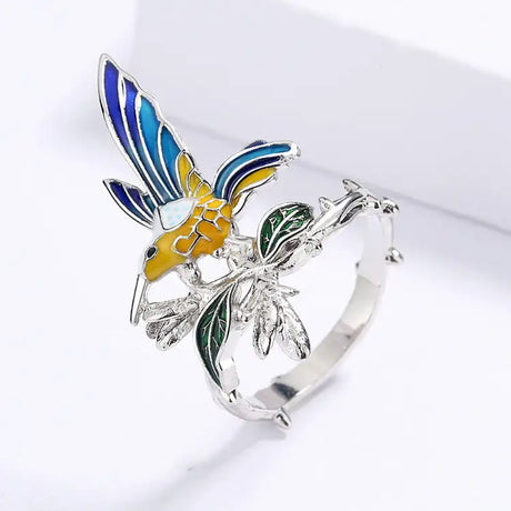 Europe And America Creative Hummingbird Ring - Lootquake