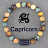 Twelve Constellations Bracelets Natural Stone Pendant Planet Birthday Gift - Lootquake