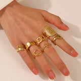 Women's Retro Fashion Stainless Steel Shaped Ring - Lootquake