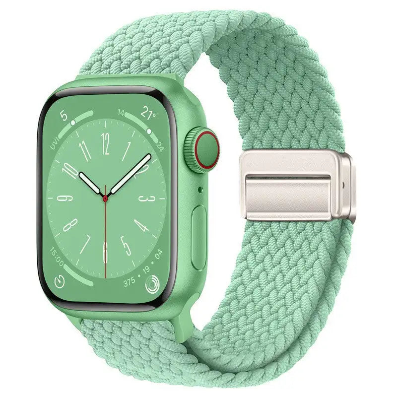 Metal Magnetic Buckle Nylon Braided Stretch Strap - Lootquake