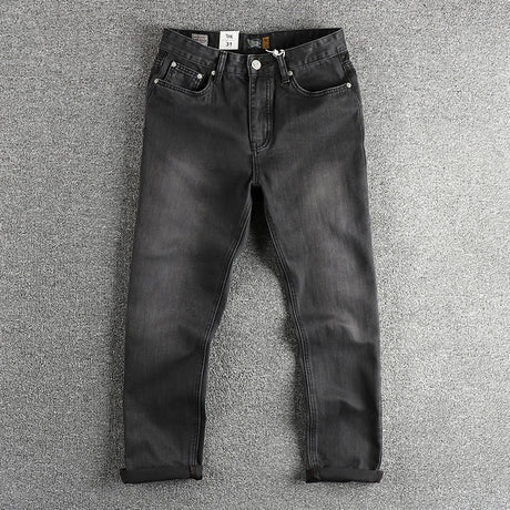Fashion American Washed Black Gray Jeans Men - Lootquake