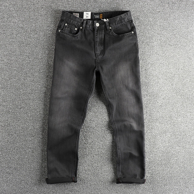 Fashion American Washed Black Gray Jeans Men - Lootquake