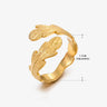 Anillo de acero inoxidable con forma de moda retro para mujer