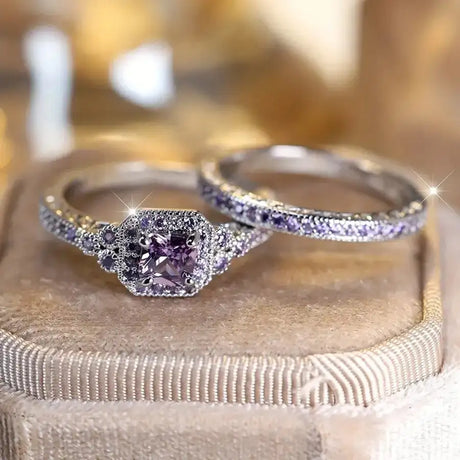 European And American Ladies Fashion Wedding Ring Set - Lootquake
