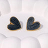 Pendientes de acero inoxidable de temperamento simple con baño de oro de 18 quilates que no se decoloran