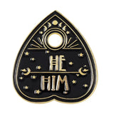 Retro English Letter SHE Cartoon Paint Brooch - Lootquake