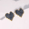 Pendientes de acero inoxidable de temperamento simple con baño de oro de 18 quilates que no se decoloran