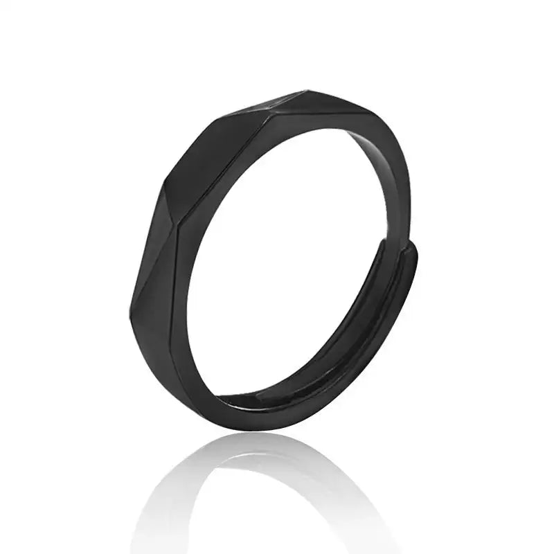 Black And White Diamond Couple Rings Argent Pur Pairs - Lootquake