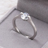 Fashion Diamond Ring Titanium Steel Ornament Simple Female Niche Jewelry Stainless Steel - Lootquake