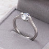 Fashion Diamond Ring Titanium Steel Ornament Simple Female Niche Jewelry Stainless Steel - Lootquake