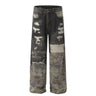 Niche Heavy Industry Washed Damaged Stitching Skinny Jeans - Lootquake