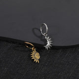 Sun And Moon Asymmetric Accessories Men's Titanium Steel Couple's High Sense Necklace - Lootquake