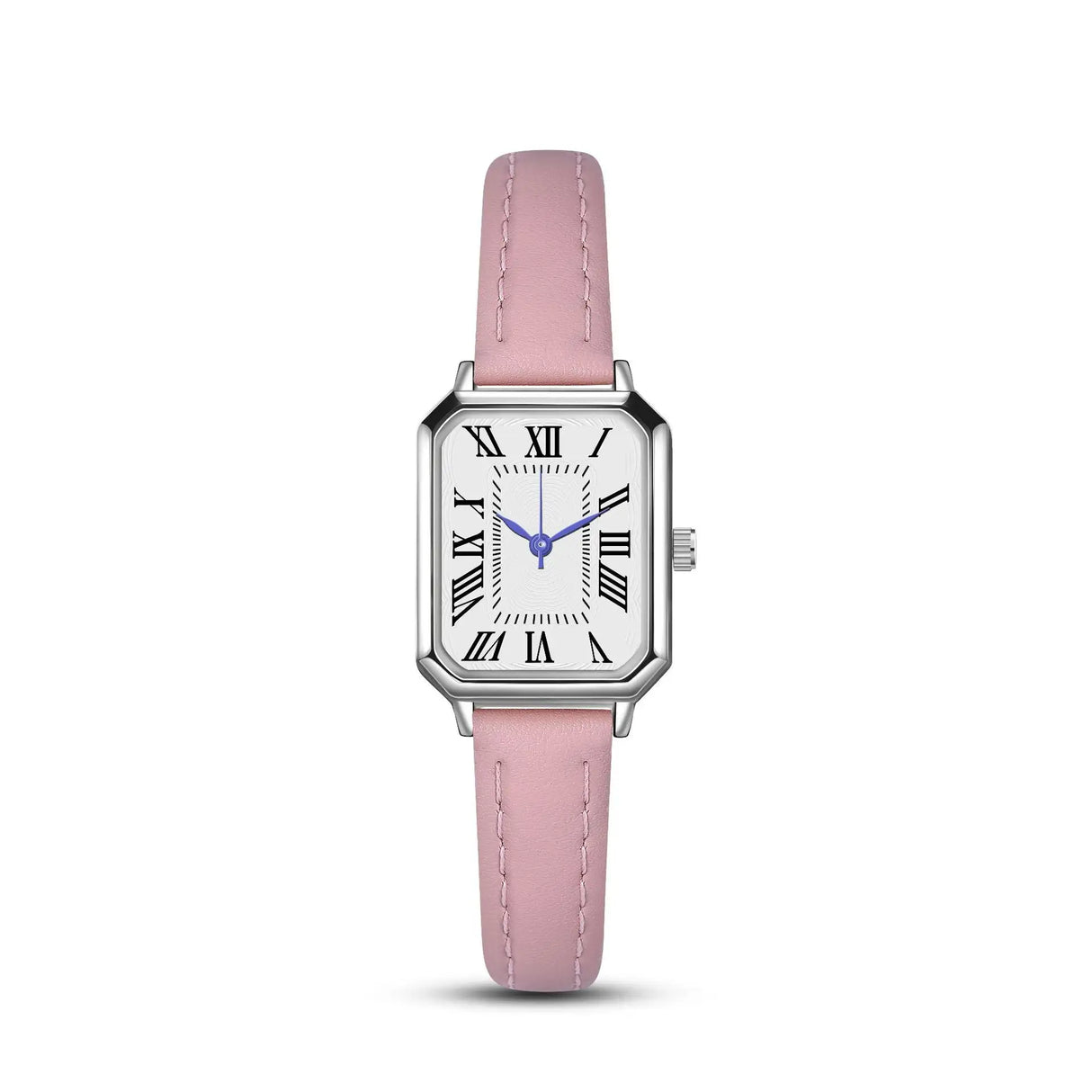 Artistic Silver Case Square Thin Strap Roman Women's Quartz Watch - Lootquake
