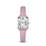 Artistic Silver Case Square Thin Strap Roman Women's Quartz Watch - Lootquake