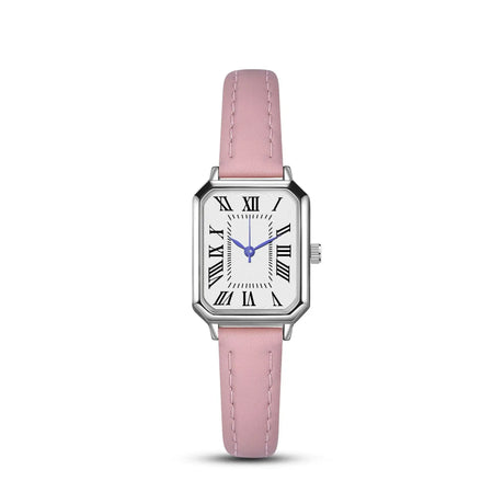 Artistic Silver Case Square Thin Strap Roman Women's Quartz Watch - Lootquake