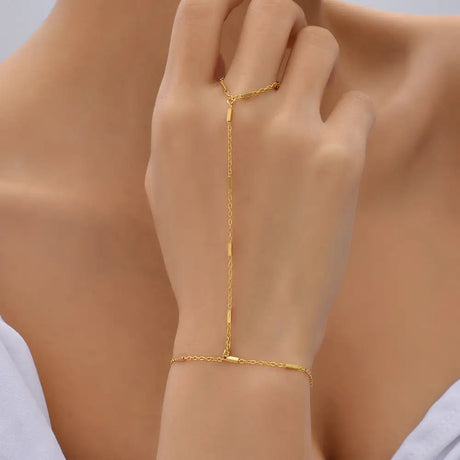 Women's Beach Ring Bracelet Integrated Chain - Lootquake