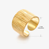 Anillo de acero inoxidable con forma de moda retro para mujer
