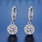 Diamond S925 Sterling Silver Round Bag Earrings - Lootquake