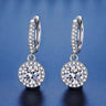 Diamond S925 Sterling Silver Round Bag Earrings - Lootquake