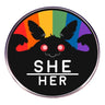 Rainbow Moth Man Pin Badge Metal - Lootquake