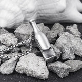 Men's Fashion Beer Bottle Bottle Opener Pendant Long Stainless Steel Necklace - Lootquake