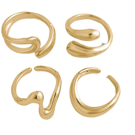 Fashion Personality Metal Curved Ring For Women - Lootquake