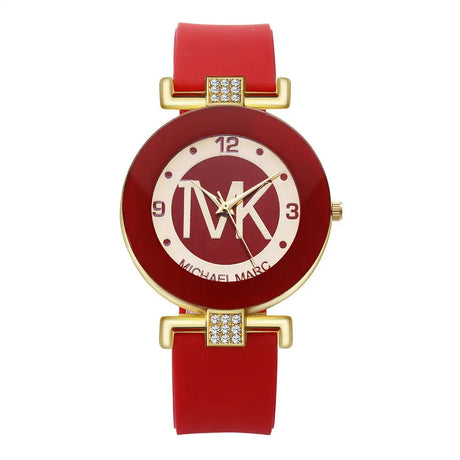 Fashion Women's Diamond Silicone Strap Quartz Watch - Lootquake