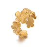 Anillo de acero inoxidable con forma de moda retro para mujer