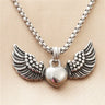 Titanium Steel Heart-shaped Wings Pendant Personality Punk - Lootquake