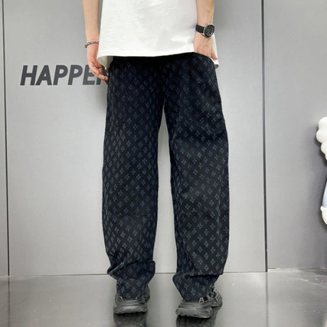 Loose Straight Washed Denim Large Pocket Pants Trendy - Lootquake