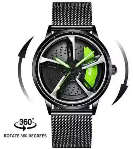 3D Spinning Mens Watches Car Rim - Lootquake