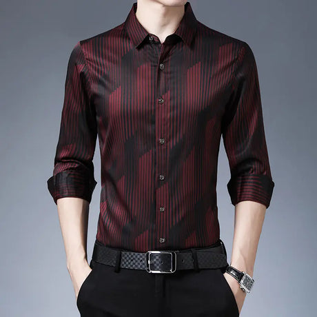 Men's Long Sleeve Thin Shirts for Middle Aged & Elderly - Lootquake