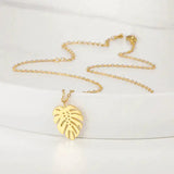Hawaii Style Summer Collar Stainless Steel Palm Leaf Necklaces - Lootquake