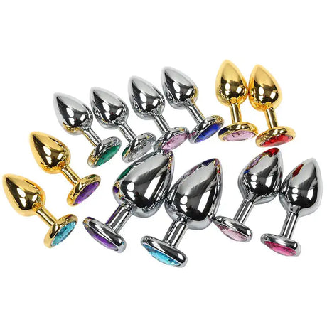 Heart-Shaped Gold Metal Anal Plug Adult Toy - Lootquake
