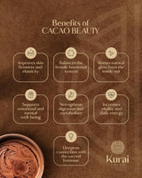 Belleza de Cacao Kurai | Mezcla de Cacao Ceremonial con Colágeno, Maca, Canela y Vainilla | Para una Piel Luminosa, Rituales de Belleza y Cuidado Personal 