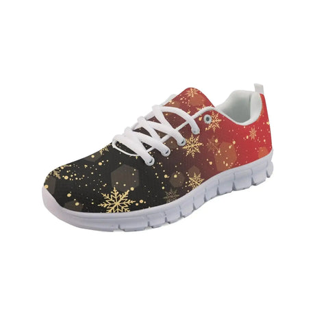 Wanyint Christmas Snowflake Print Women Sneakers Breathable Road Running Shoes Tennis Shoes Work Shoes Lightweight Athletic Shoes for Daily Travel - Lootquake