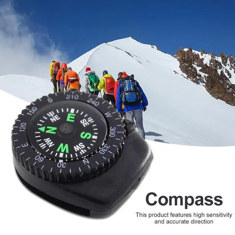 Mini Watch Strap Button Removable Compass Survival Mini Pocket Compass Outdoor Hiking Camping Accessories - Lootquake