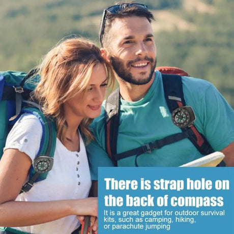 Mini Watch Strap Button Removable Compass Survival Mini Pocket Compass Outdoor Hiking Camping Accessories - Lootquake