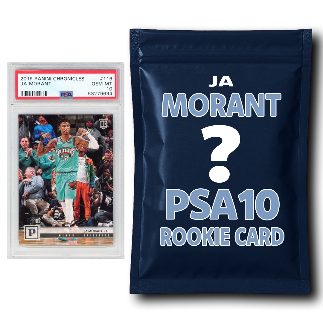 Paquete misterioso de tarjetas de baloncesto de novatos calificados PSA 10 de Ja Morant 