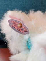DSI Kitty Kitten Snowball Plush 2001 Purrs White Persian Cat Blue Eyes Bow