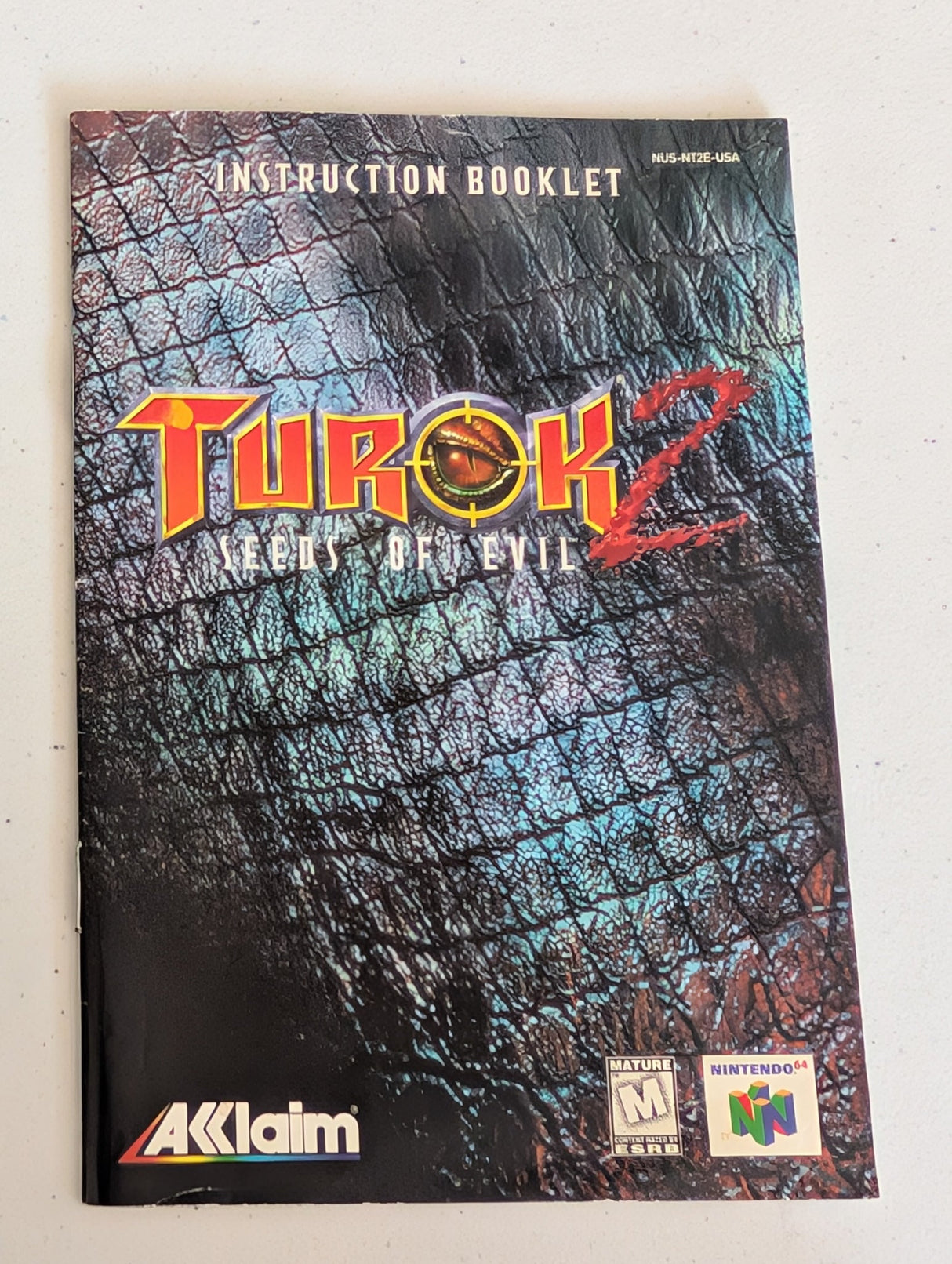 Turok 2: Seeds of Evil video game Instruction Booklet N64