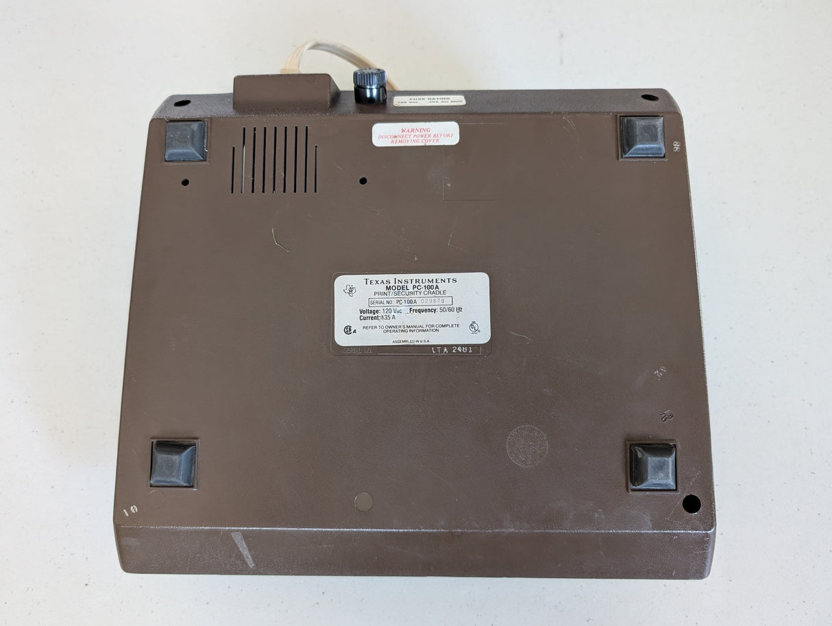 Texas Instruments Pc-100a Print/security Cradle with key