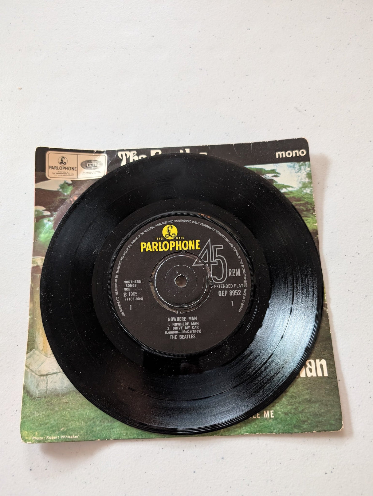 THE BEATLES NOWHERE MAN UK EP - Parlophone GEP 8952(7 in, 45 RPM, Vinyl Record Album)