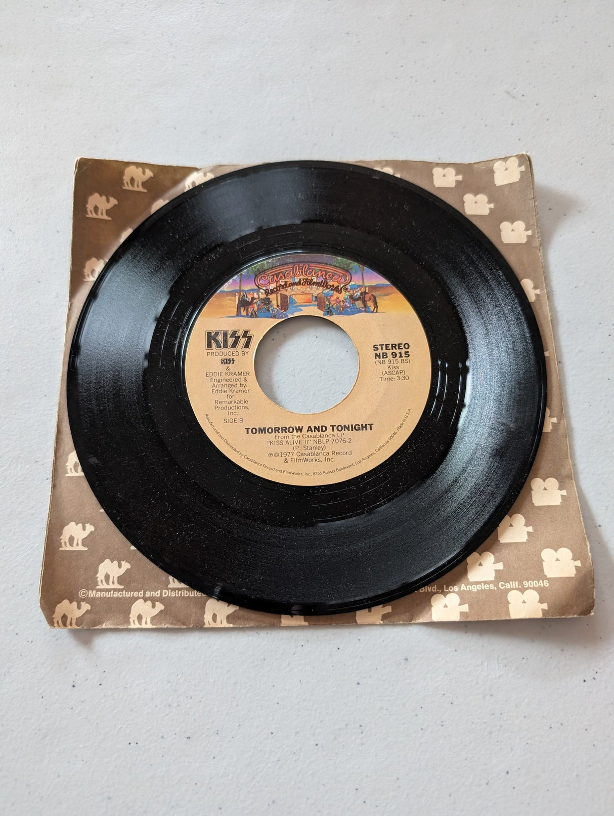 KISS Rocket Ride - Tomorrow Tonight  NB 915 (7 in, 45 RPM, Single, Vinyl Record Album)