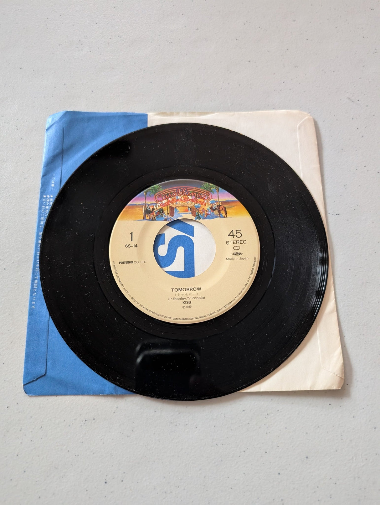 KISS - Tomorrow - Naked City JAPAN  Casablanca NB 2299 (7 in, 45 RPM, Single, Vinyl Record Album)